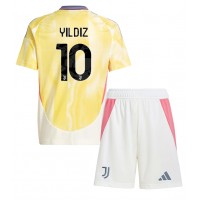 Camiseta Juventus Kenan Yildiz #10 Visitante Equipación para niños 2024-25 manga corta (+ pantalones cortos)